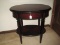 Bombay Furniture Co. Oval Traditional End Table w/ Drawer & Base Shelf on Tapered Legs