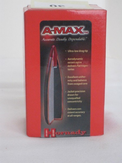 Hornady A-Max  30 cal  .308" 168gr Molly Twist Rate 1-12" Qty. 100