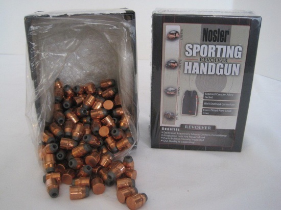 2 Boxes Nosler Sporting Handgun/Revolver 44 Caliber 200 Grain Tapered Copper Alloy Jackets