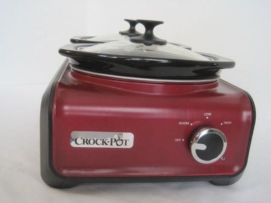 Crock Pot 2 Quart Double Crock Slow Cooker - Red/Black Color