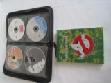 50 DVD's in Portable Case- Comedy, Action, Classics etc. Ghostbusters, Pink Panther etc