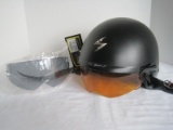 Scorpion EXO-100 Jet Motorcycle Helmet w/Sunvisor, extra Visor