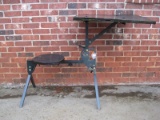 Metal Frame Shooting Bench w/ wooden Seat/ Top