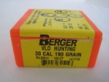 75 Count Berger VLD Hunting 30 cal  190 Grain for 1 in 12