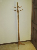 Oak Barley Twist Hat/Coat Rack Stand