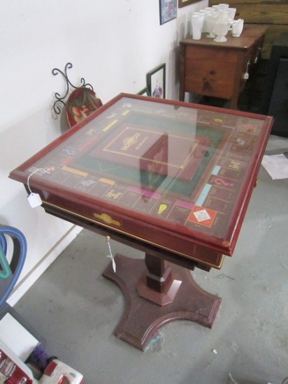 Franklin Mint Monopoly The Collectors Edition Game in Wood Table w/ Stand