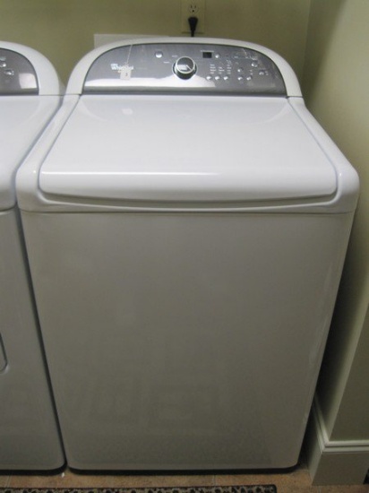 White Whirlpool Cabrio Platinum Eco Monitor Washing Machine