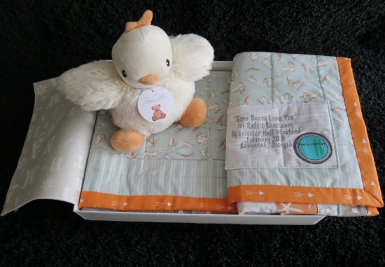 SOME BUNNY LOVES YOU… Handmade Baby Quilt