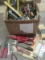 Lot - Misc. Hand Tools, Pliers, Arrow Rivet Tool, Tool Belt