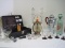 Lot - Barware Decanters, Portable Pub, Stemware, Etc.