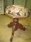 Victorian Era Style Stool w/ Floral Upholstered Seat