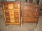 2 Depression Era Style Chest of Drawers on Casters