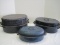 3 Enamel Graniteware Covered Roasters