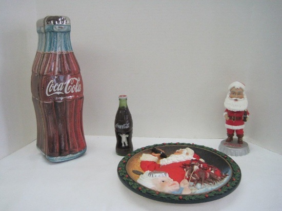 Lot - Coca-Cola Bobblehead Santa 7 1/2"