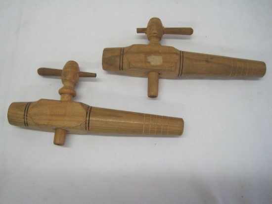 2 Wooden Spigots 9 1/2" L