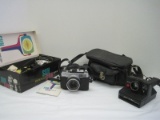 Lot - Sylvania Sun Gun Movie Light, Polaroid Pronto Land Camera & Sears Easi-Load-FC