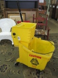 Rubbermaid Yellow Mop Bucket w/ Wringer on Casters