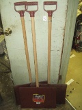 3 Ames SnowHawk Metal Shovels