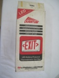 White Polycarbonate Emergency LED Exit Single Stencil Face
