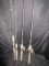 Lot - 4 Fishing Rods, Various Lengths  w/ Reels