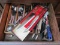 Drawer Lot - Knives, Spoons, Forks, Maxim Knives Fine Stainless Steel 14