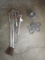 Lot - 2 Hanging Wind Chimes, 1 Wood/Metal, 1 Bell w/ Ornate Pattern Heart Motif