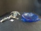 Lot - Blue Glass Bird Motif Bowl 8