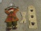 Wall Décor Lot - Welcome Home Scarecrow, Hawaii Fabric Letter Organizer