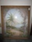 Palm Tree/Floral/Beach Front Scene Print Artist Signed Vivian Flanson