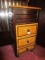 Wooden 3 Drawer Cabinet w/ Flip-Top Storage Space, Panel Design