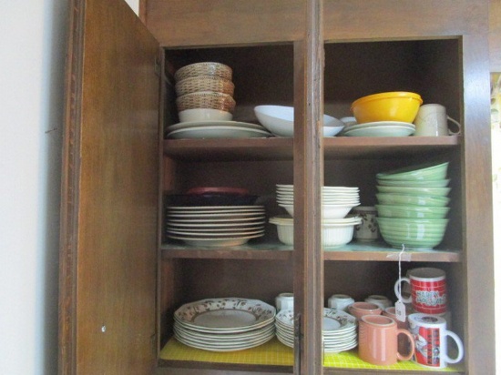 Shelf Lot - Bowls, Plates, Cups, Etc.