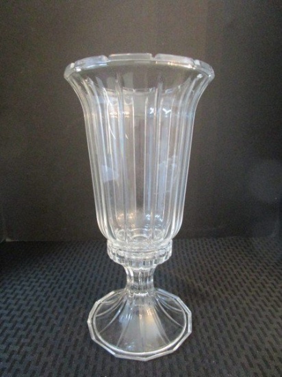 Crystal Glass Vase Cut Motif w/ Base