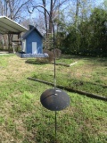 House Design Bird Feeder on Metal Stand w/ Guard