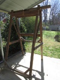 Wooden Stand w/ Pulley, Perfect For Outdoor Projects