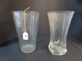 Lot - 2 Glass Vases, 1 is 10