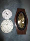 Clock Lot - Retro Style Welby Metal/Wood Wall Clock, Sterling & Noble White Wall Clock