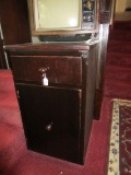 Storage Cabinet Dark Wood, 1 Drawer, 1 Hutch Door