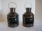 Pair - Nautical Replica Starboard & Port Oil Ships Lanterns w/ Green/Red Lens Antiqued Patina