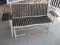 Metal Glider w/ Attached Side Trays Slat Design