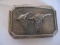 Great American Buckle Co. © 1976 Serial #521 Embossed Geese In Flight Belt Buckle