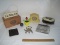 Lot - Dovetail Cigar Box, It Is What It Is Plaque, Teapot Motif, Key Holder, Age Quote, Etc.