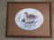 Aquatic Pond Scene w/ Pair of Ducks by Artist W. Otto in Wooden Frame/Oval Matt
