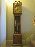 Vintage Colonial Maple Grandfather Clock Model 1704