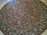 Traditional Persian Floral Design Round Rug