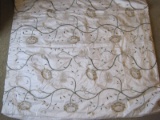 4 Exquisite Embroidered Floral Curtains Panels