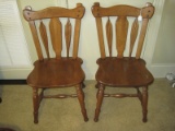 Pair - Maple Arrow Back Chairs