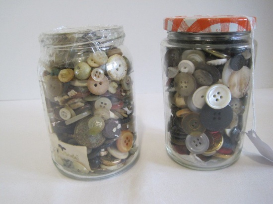 2 Jars w/ Misc. Buttons