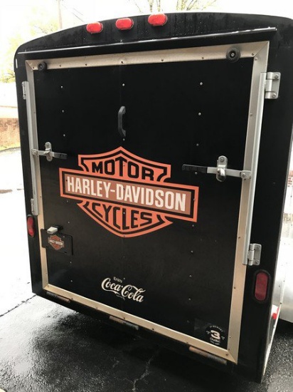 Harley Davidson 6' x 10' Charcoal Black Utility Trailer with 2" Hitch, Side Door,