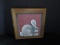 Vintage Wood Key Holder/Rack w/ Bunny Motif Signed D. Dye