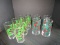 Lot - Holly Motif Glass Tumblers